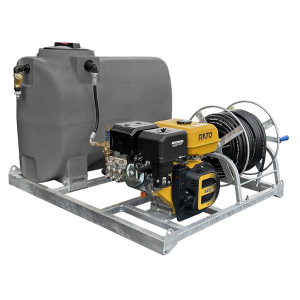 commercial water blaster skid