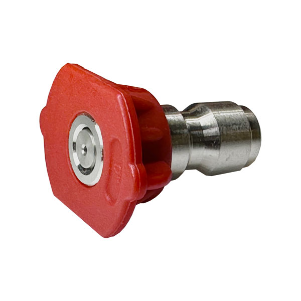 red 0 degree quick connect nozzle tip