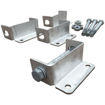 Stainless steel tank retainers with M16 bolt and nut kit for securing water tanks